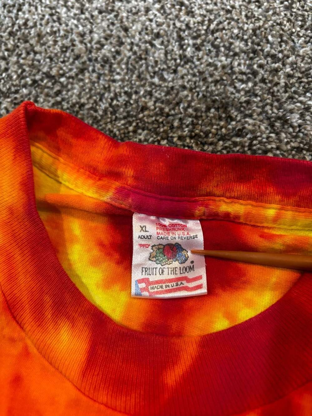 Vintage 1995 Jerry Garcia Psychedelic Big Head Tie Dye Graphic T-Shirt - Picture 6 of 7
